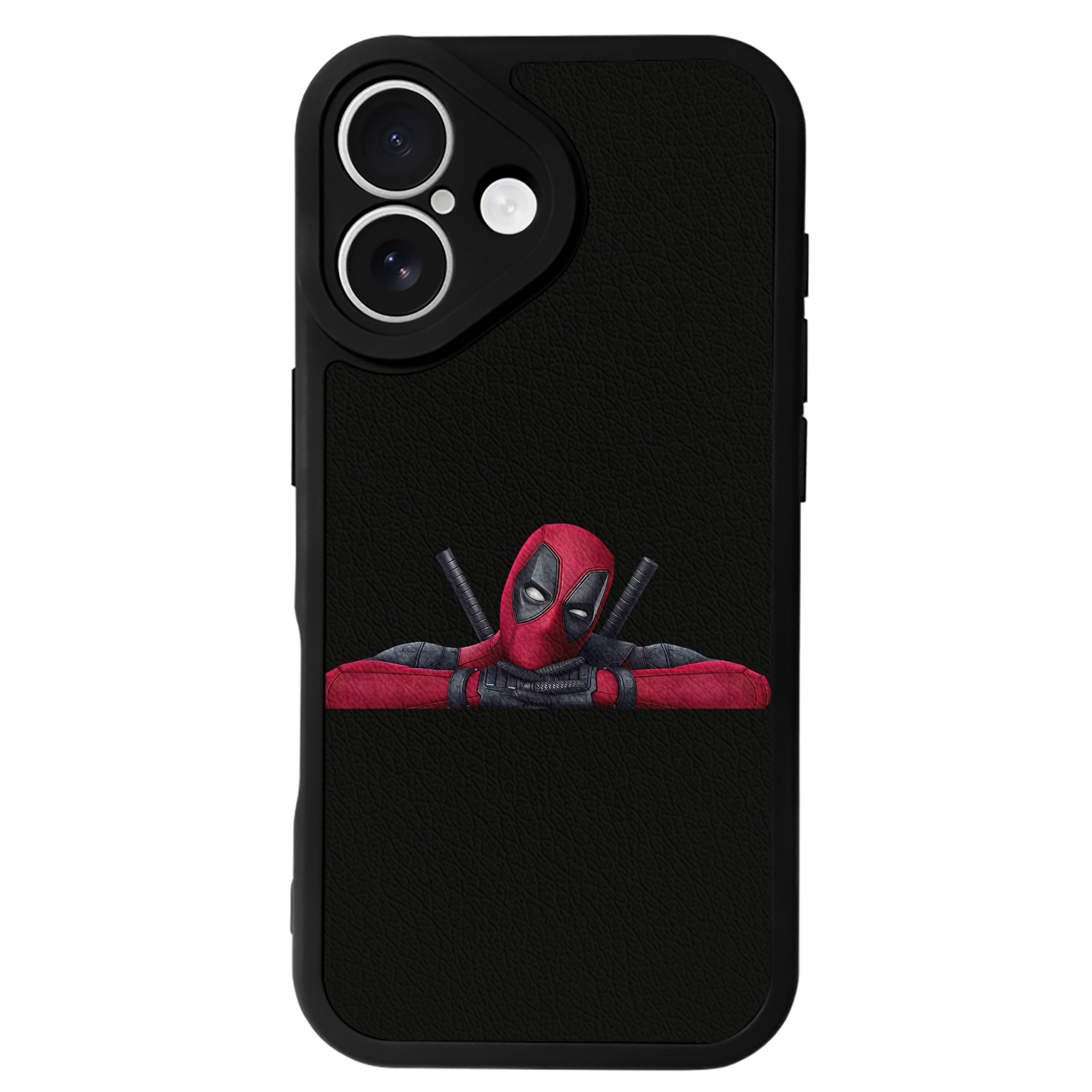 （画像用） Deadpool デッドプール 【iPhone 16シリーズ対応】シリコンスマホケース（レザー調） 材質：シリコン